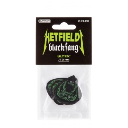 Jim Dunlop Black Fang James Hetfield 6'lı Paket Pena (0.73mm)