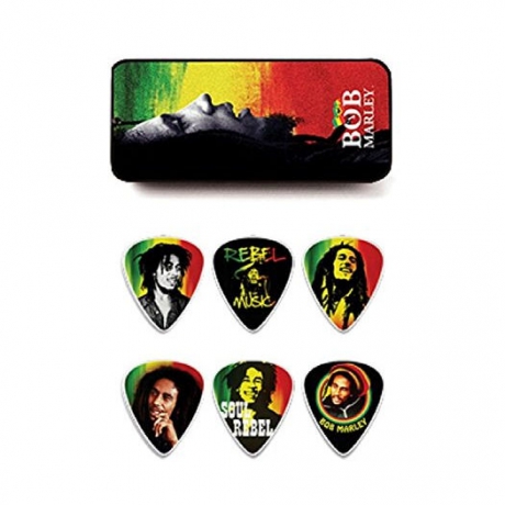 Jim Dunlop Bob Marley Rasta 6lı Pena Seti (Thin)<br>Fotoğraf: 1/1
