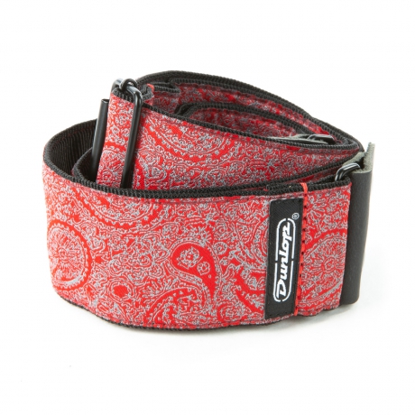 Jim Dunlop D67-11 Gitar Askısı (Jacquard Paisley Red)<br>Fotoğraf: 2/2