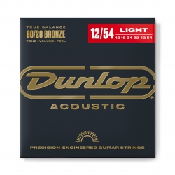 Jim Dunlop DAB1254 Light 80/20 Bronze Akustik Gitar Teli (12-54)