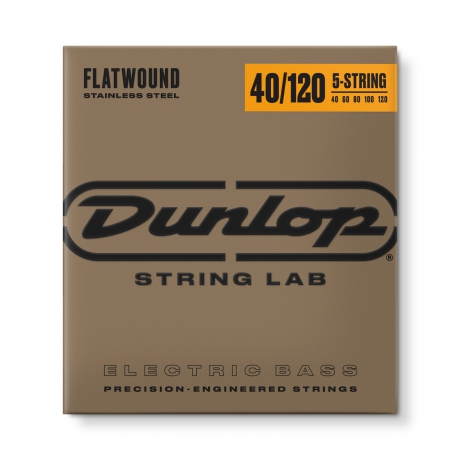 Jim Dunlop DBFS40120S Stainless Steel Flatwound Bas Gitar Teli (40-120)<br>Fotoğraf: 1/2