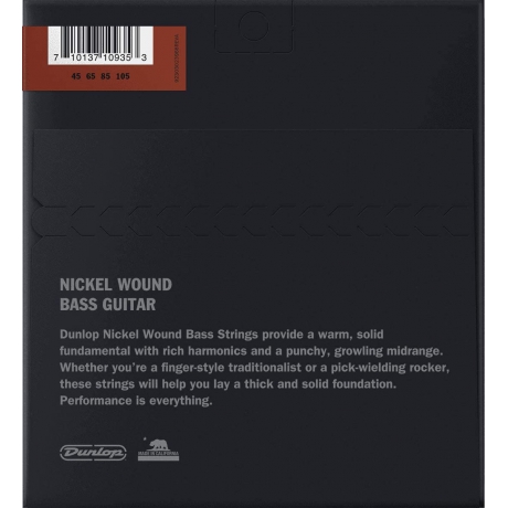 Jim Dunlop DBN45105S Nickel Wound Short Scale Set Bas Gitar Teli (45-105)<br>Fotoğraf: 2/2