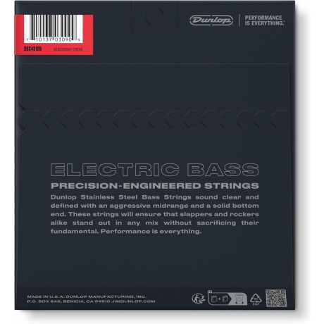 Jim Dunlop DBS45105 Stainless Steel Medium Bas Gitar Teli (045-.105)<br>Fotoğraf: 2/2