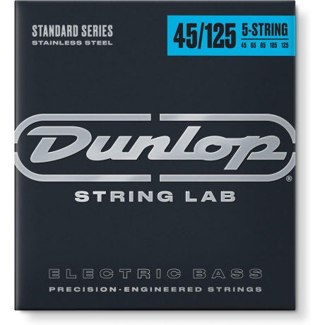 Jim Dunlop DBS45125 Stainless Steel Medium 5 Tlli Bas Gitar Teli (.045-.125)<br>Fotoğraf: 1/2