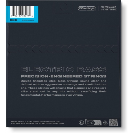 Jim Dunlop DBS45125 Stainless Steel Medium 5 Tlli Bas Gitar Teli (.045-.125)<br>Fotoğraf: 2/2