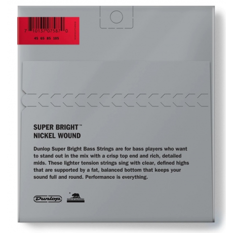 Jim Dunlop DBSBN45105 Nickel 4 Telli Bas Gitar Teli (45-105)<br>Fotoğraf: 2/2