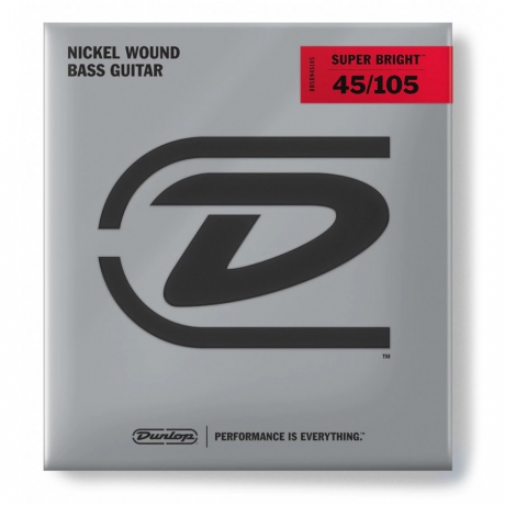 Jim Dunlop DBSBN45105 Nickel 4 Telli Bas Gitar Teli (45-105)<br>Fotoğraf: 1/2