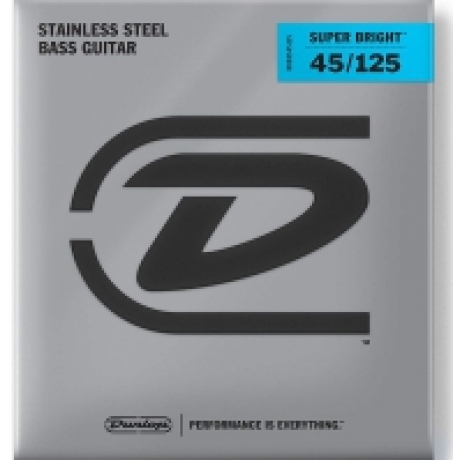 Jim Dunlop DBSBS45125 Super Bright Stainless Steel 5 Telli Bas Gitar Teli (45-125)<br>Fotoğraf: 1/2