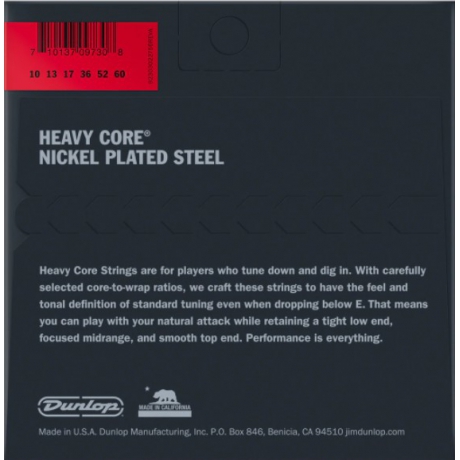 Jim Dunlop DHCN1060-7 Heavy Core 7 Telli Elektro Gitar Teli (10–60)<br>Fotoğraf: 2/2