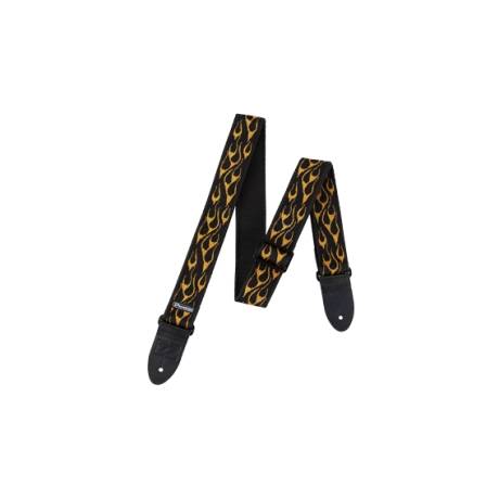 Jim Dunlop Flambe Orange / Yellow Gitar Askısı<br>Fotoğraf: 1/5