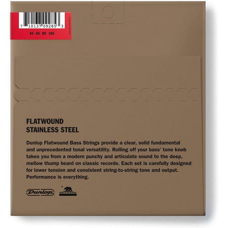 Jim Dunlop Flat Wound 4 Telli Bas Gitar Teli (45-105)<br>Fotoğraf: 2/2