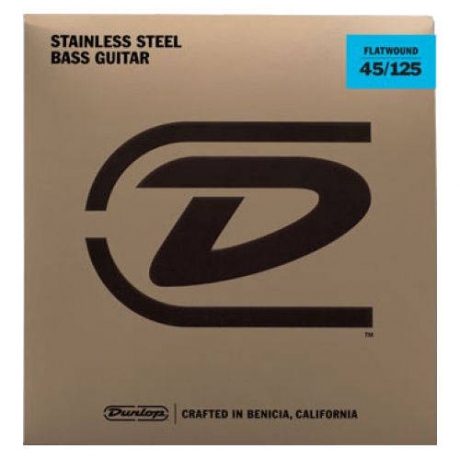 Jim Dunlop Flat Wound 5 Telli Bas Gitar Teli (45-125)<br>Fotoğraf: 1/2