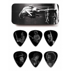 Jim Dunlop Jimi Hendrix Silver Portrait 6lı Pena Seti (Medium)