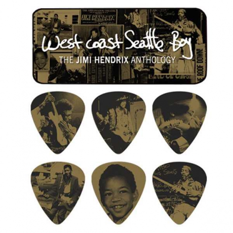 Jim Dunlop Jimi Hendrix West Coast 6lı Pena Seti (Heavy)<br>Fotoğraf: 1/1