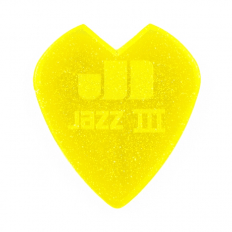 Jim Dunlop Kirk Hammett Yellow Glitter Jazz III Pena<br>Fotoğraf: 3/3