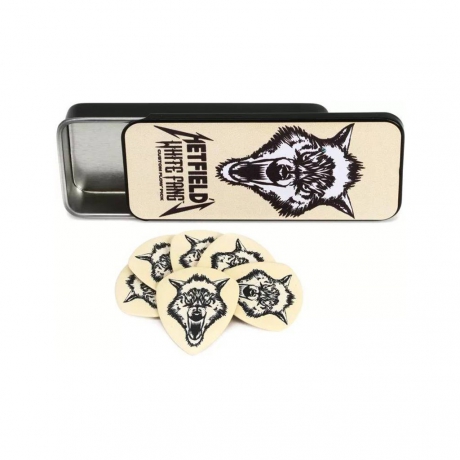 Jim Dunlop PH122T.73 James Hetfield White Fang Pick Tin 6lı Paket Pena (Thin)<br>Fotoğraf: 1/3