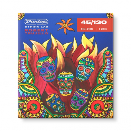Jim Dunlop RTN45130 Robert Trujillo Nickel Wound 5-Telli Bas Gitar Teli (45-130)<br>Fotoğraf: 1/2