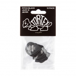 Jim Dunlop Tortex Pitch Black Jazz III 12li Pena Seti (0.88mm)