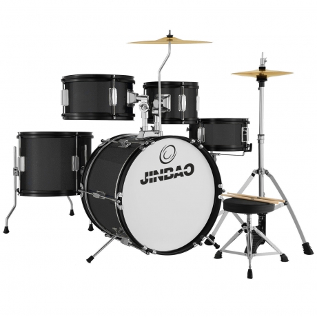 Jinbao 5 Parça Junior Davul Seti (Siyah)<br>Fotoğraf: 1/1