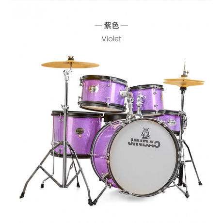 Jinbao JBJ1049A-PR001 5-Parça Çocuk Davul Seti (Purple)<br>Fotoğraf: 1/1