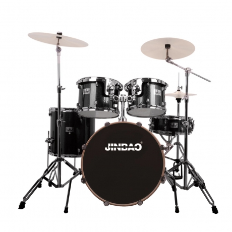 Jinbao JBP1212A (22B-12T-13T-16FT-14S) Aksam Dahil Akustik Davul Seti (Siyah)<br>Fotoğraf: 1/1