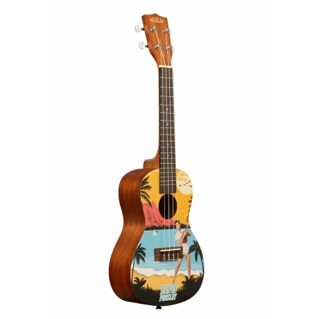 Kala Elvis Blue Hawaii Concert Ukulele Eğitim Seti<br>Fotoğraf: 3/4