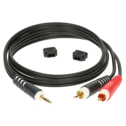 Klotz AY7-0300 3.5 mm - 2 x RCA Plug Y-Kablo Mini Jack