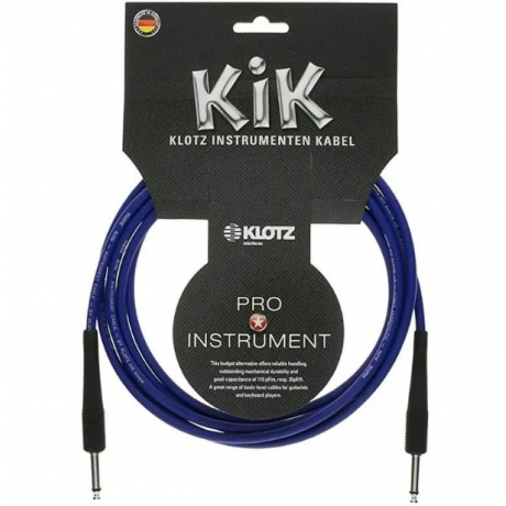 Klotz KIKKG3.0PPBL Enstrüman Kablosu (3 Metre)<br>Fotoğraf: 1/1
