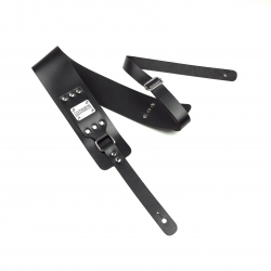 Leatherton LT Fastback Hakiki Deri Gitar Askısı (Siyah)