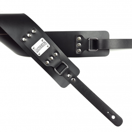 Leatherton LT Fastback Hakiki Deri Gitar Askısı (Siyah)<br>Fotoğraf: 2/3