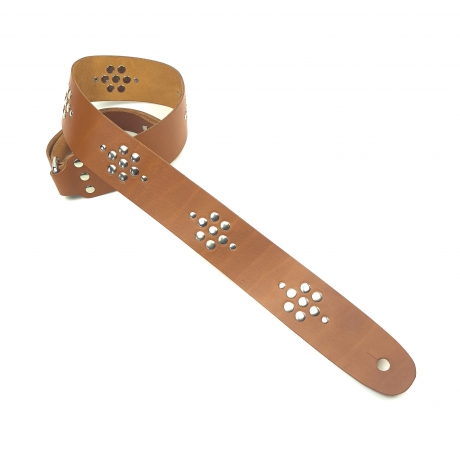 Leatherton Lt Liza Hakiki Deri Gitar Askısı (Camel)<br>Fotoğraf: 2/3