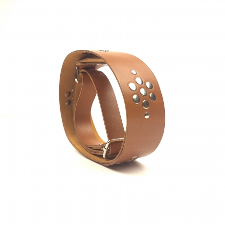 Leatherton Lt Liza Hakiki Deri Gitar Askısı (Camel)<br>Fotoğraf: 3/3