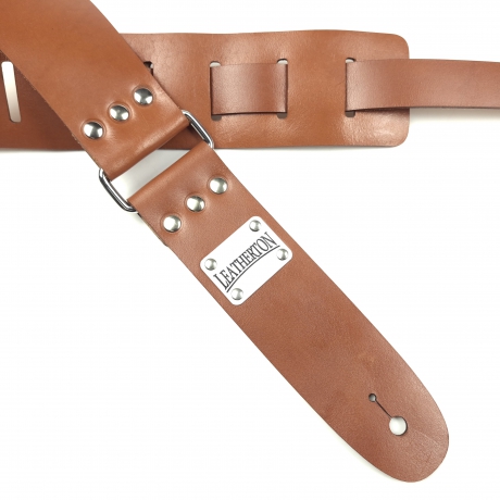 Leatherton Stinger Hakiki Deri Gitar Askısı (Camel)<br>Fotoğraf: 2/3