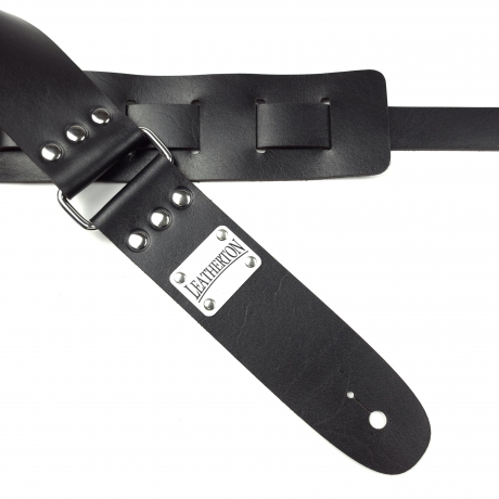 Leatherton Stinger Hakiki Deri Gitar Askısı (Siyah)<br>Fotoğraf: 2/3