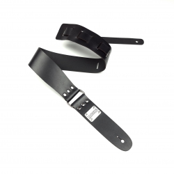 Leatherton Stinger Hakiki Deri Gitar Askısı (Siyah)