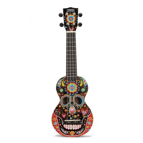Mahalo Art Series Soprano Ukulele (Black Skull)<br>Fotoğraf: 1/2