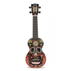 Mahalo Art Series Soprano Ukulele (Black Skull)
