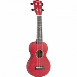 Mahalo MS1TRD Slimline Serisi Soprano Ukulele (Transparent Red)