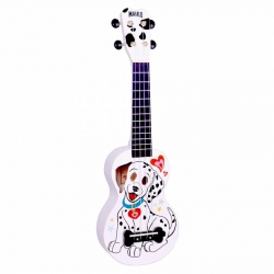 Mahalo Soprano Ukulele (Dalmatian White)