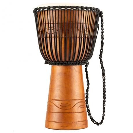 Meinl ADJ2-L+BAG African Style Rope Tuned Series Large 12" Djembe (Brown)<br>Fotoğraf: 2/5