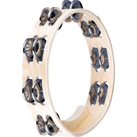 Meinl AE-ATA2S Artisan Ash Shell Steel Jingles 2 Rows 10" Tamburin (Natural)<br>Fotoğraf: 1/6