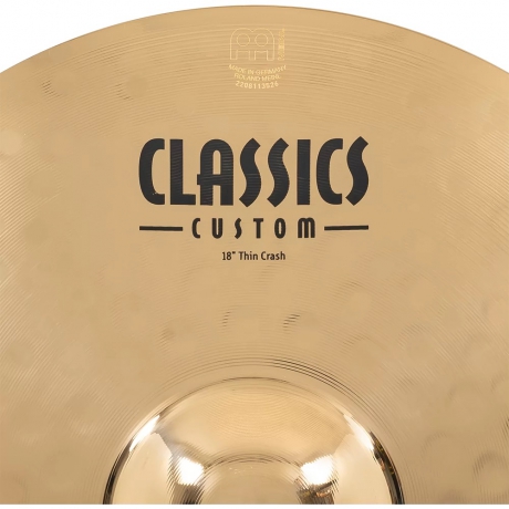 Meinl CC18TC-B Classics Custom 16" Thin Brilliant Crash Zil<br>Fotoğraf: 4/4