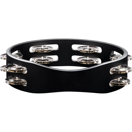 Meinl CTA2S-BK 8" Black Steel Jingle Wood Compact Tamburin (Siyah)<br>Fotoğraf: 3/6