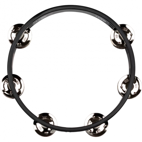 Meinl CTA2S-BK 8" Black Steel Jingle Wood Compact Tamburin (Siyah)<br>Fotoğraf: 2/6