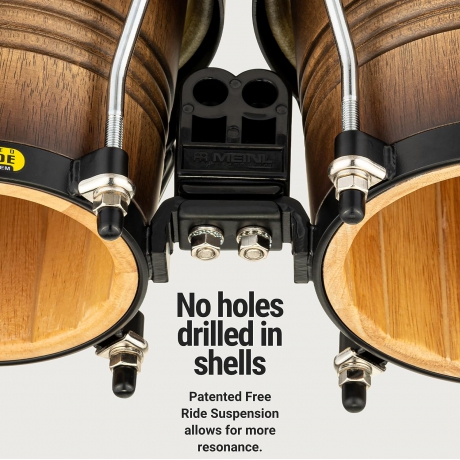 Meinl FWB190ATB-M Free Ride Series 6.75" / 8" Bongo Set (Antique Tobacco Burst)<br>Fotoğraf: 5/6