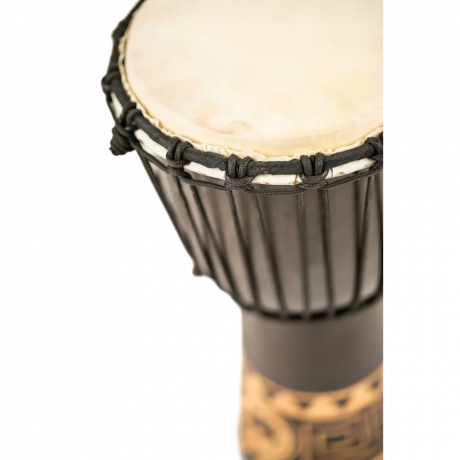 Meinl HDJ1-S Carving African Style 8" Djembe (Dark Brown)<br>Fotoğraf: 3/10