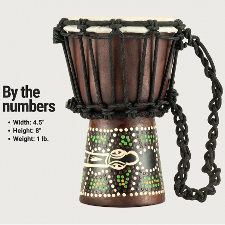 Meinl HDJ6-XXS African Style XX-Small Djembe (Dark Brown)<br>Fotoğraf: 2/6