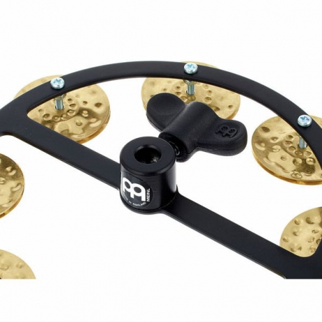 Meinl HTHH1B-BK Hihat 1 Row Hammered Brass Jingles Tamburin (Siyah)<br>Fotoğraf: 7/7
