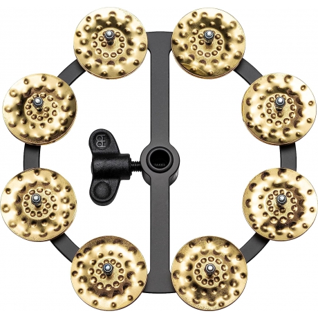 Meinl HTHH1B-BK Hihat 1 Row Hammered Brass Jingles Tamburin (Siyah)<br>Fotoğraf: 1/7