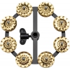 Meinl HTHH1B-BK Hihat 1 Row Hammered Brass Jingles Tamburin (Siyah)<br>Fotoğraf: 1/7